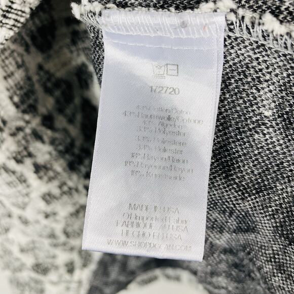 Dolan Left Coast Anthropologie Top Large White Black Savannah Textured Ruffle - Picture 7 of 8